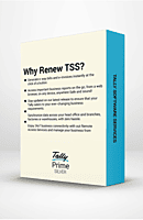 Tally Software Services (TSS) - Silver. Subscription for e-Way Bills, e-Invoice, Online Reports, Banking & Payment feature on your existing TallyPrime Silver license. (Email Delivery In 2 Hours)