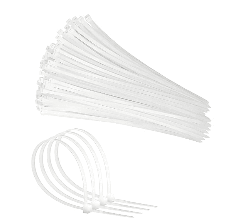 6" inch Cable Ties 150 mm White Nylon Cable Tie Zip (100)
