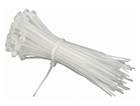 6" inch Cable Ties 150 mm White Nylon Cable Tie Zip (100)