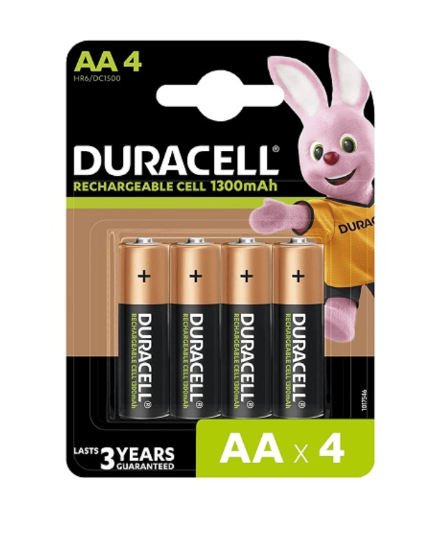 Duracell Rechargeable Batteries AA 1300mAh (Pack of 4)