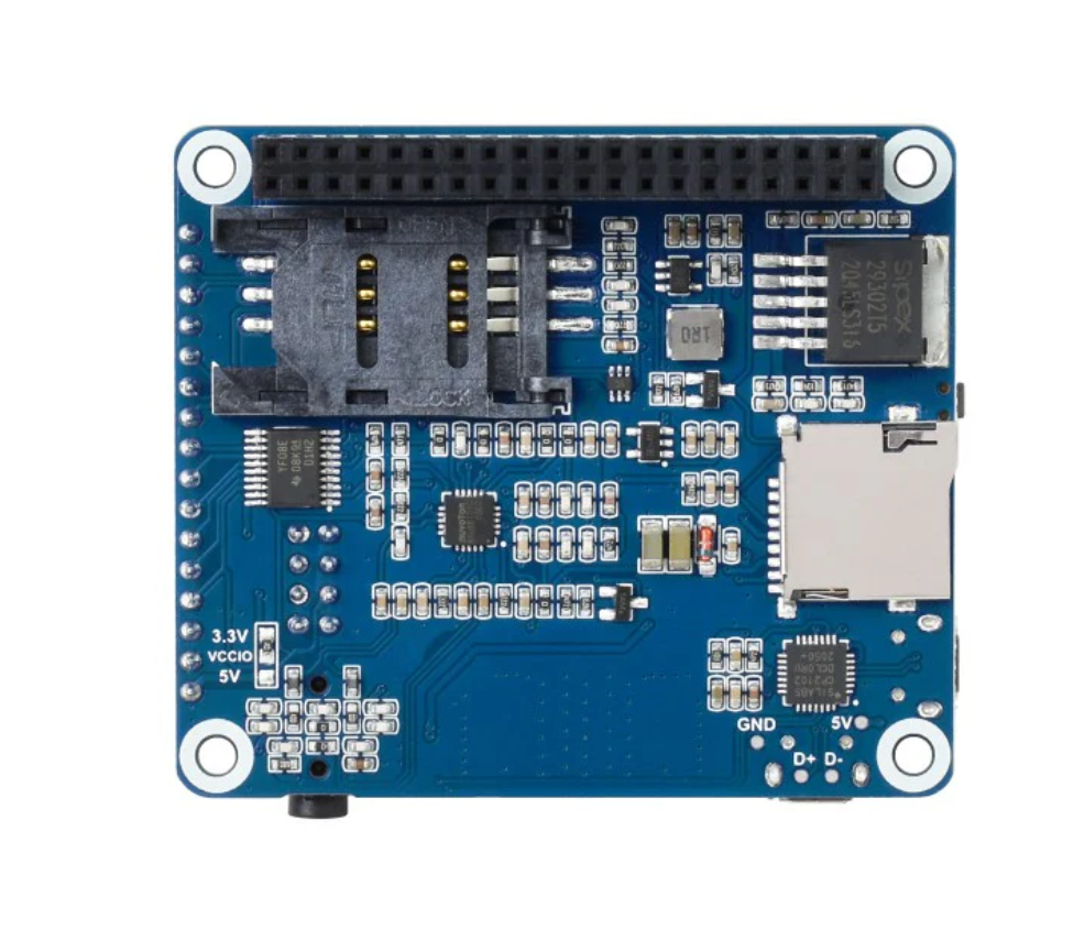 SIM7600E-H 4G HAT for Raspberry Pi, LTE Cat-4 4G / 3G / 2G, GNSS