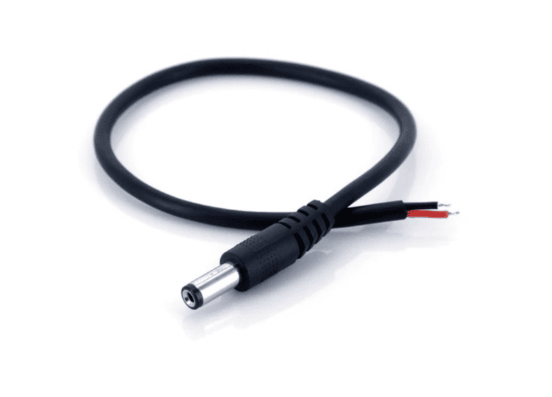 DC Jack Male Connector with Wire 5mm