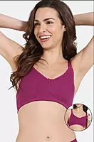 Zivame Maternity Double Layered Non Wired 3/4th Coverage Nursing Bra - ZI10TR