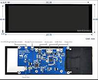 7.9inch Capacitive Touch Screen LCD, 400×1280, HDMI, IPS, Toughened Glass Cover
