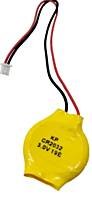 CR2032 coin cell with 2 pin connector(Yellow)