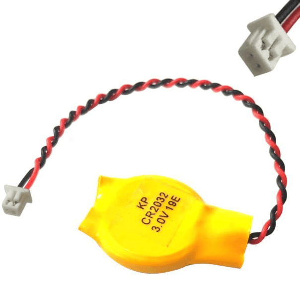 CR2032 coin cell with 2 pin connector(Yellow)