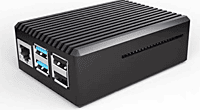 52Pi Raspberry Pi 5 Aluminum Black Case with Built-in Heat Dissipation Column and Heatsinks