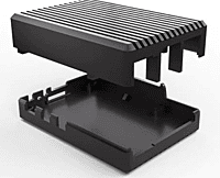 52Pi Raspberry Pi 5 Aluminum Black Case with Built-in Heat Dissipation Column and Heatsinks