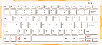 Orange Pi 800 Mini PC Kit with 4GB RAM, 64GB EMMC, Official Keyboard, 800 Keyboard (Pi 800+5V4A Power Supply) With WiFi Connection, White