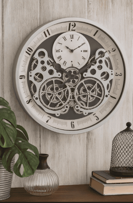 “Retro Gear Wall Clock | Timeless Industrial Elegance”