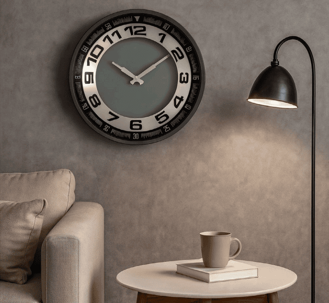 Modern Numeric Dial Wall Clock