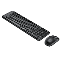 Logitech MK215 Wireless Keyboard and Mouse Combo, 2.4 GHz Wireless, 3 Years Warranty, Compact Design, 2-Year Battery Life(Keyboard),5 Month Battery Life(Mouse) PC/Laptop- Black