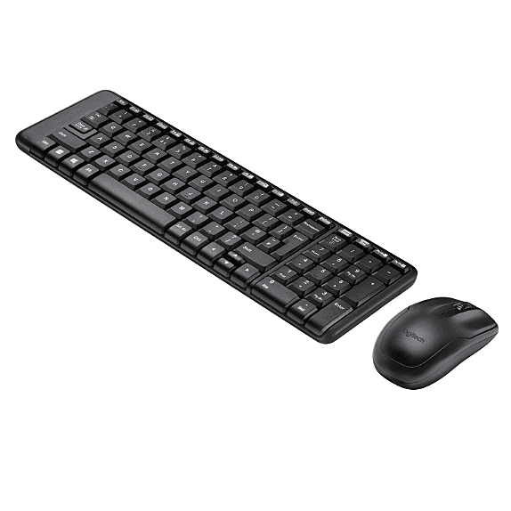Logitech MK215 Wireless Keyboard and Mouse Combo, 2.4 GHz Wireless, 3 Years Warranty, Compact Design, 2-Year Battery Life(Keyboard),5 Month Battery Life(Mouse) PC/Laptop- Black