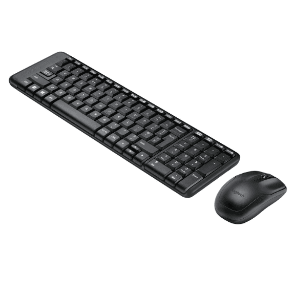 Logitech MK215 Wireless Keyboard and Mouse Combo, 2.4 GHz Wireless, 3 Years Warranty, Compact Design, 2-Year Battery Life(Keyboard),5 Month Battery Life(Mouse) PC/Laptop- Black