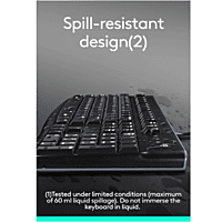 Logitech MK120 Wired USB Keyboard and Mouse Set for Windows, Optical Wired Mouse, Full-Size Keyboard, USB Plug-and-Play, Compatible for PC, Laptop - Black