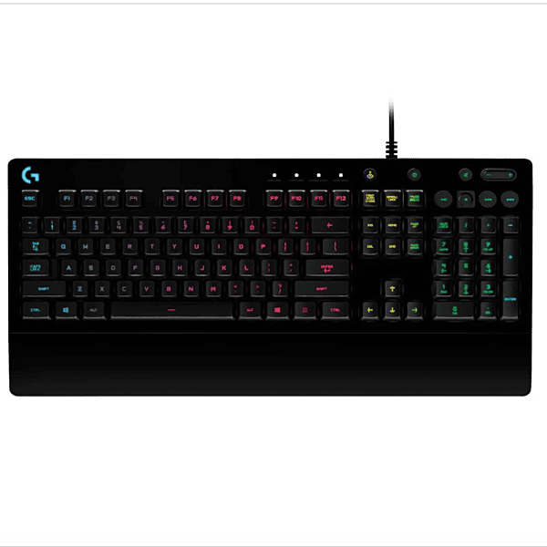 Logitech G G213 Prodigy USB Gaming Keyboard with LIGHTSYNC RGB Backlit Keys, Spill-Resistant, Customizable Keys, Dedicated Multi-Media Keys (Black)