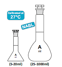 Flask Volumetric - Class A - Calibrated at 27°C