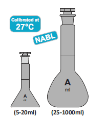 Flask Volumetric - Class A - Calibrated at 27°C