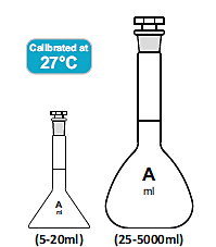 Flask Volumetric - ISO 1042/ IS 915 : 2012 - Calibrated at 27°C