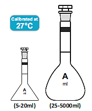 Flask Volumetric - ISO 1042/ IS 915 : 2012 - Calibrated at 27°C