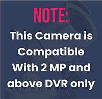 HIKVISION 2Mp Indoor Wired Color Camera for Dvr Ds-2Ce5Ad0T-Itp Eco Bnc/Dc, White - 1080P