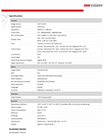 HIKVISION 2Mp Indoor Wired Color Camera for Dvr Ds-2Ce5Ad0T-Itp Eco Bnc/Dc, White - 1080P