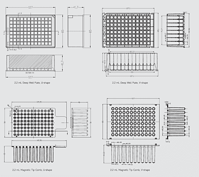96-Well Magnetic Tip Comb