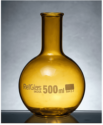 Flasks - Boiling - Flat Bottom - AMBER