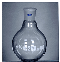 Flasks - Round Bottom with socket - CLEAR