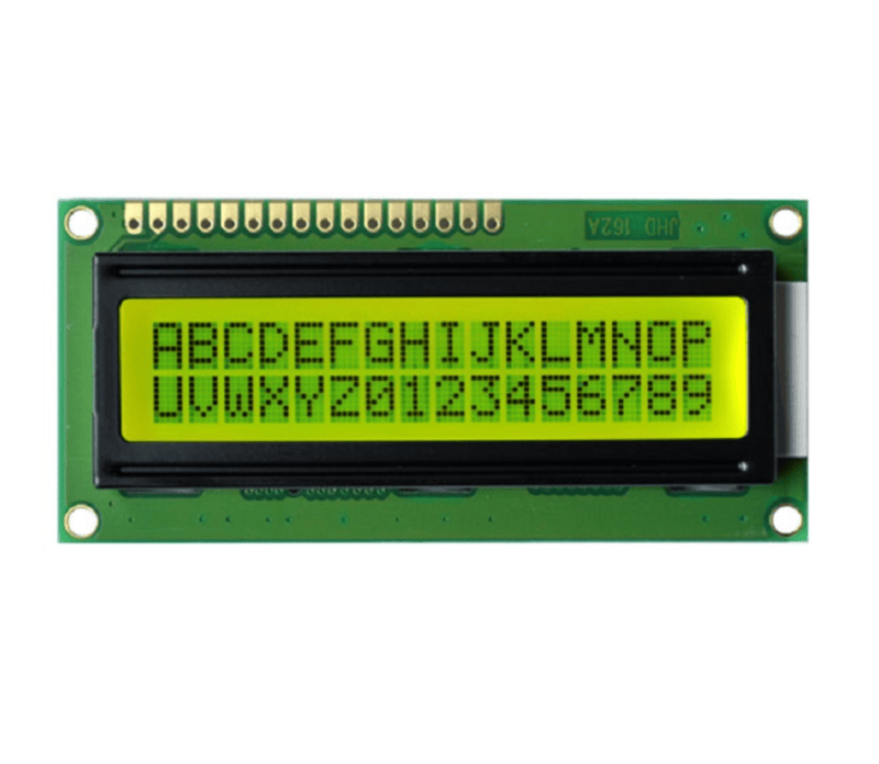 16x2 LCD Display (Yellow Backlight)