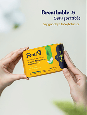 Femi9 Anion Pantyliner 180mm – Daily Wear Cotton Protection (30 Pads)