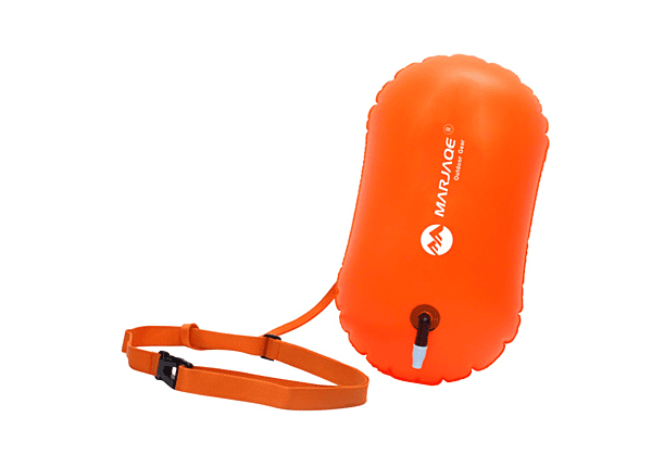 Highly Visible Orange Swim Bubble Buoy Swimming Tow Float for Open Water Swimmers