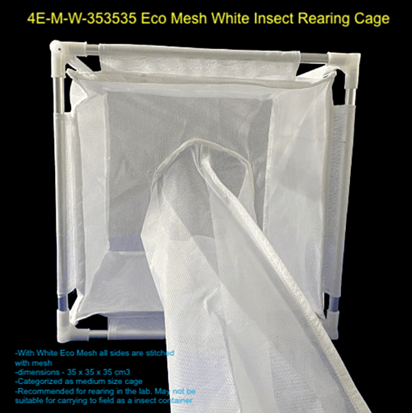 4E-M-W-353535 Eco Mesh White Insect Rearing Cage