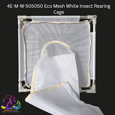 4E-M-W-505050 Eco Mesh White Insect Rearing Cage