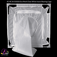 4E-MC-W-505050 Eco Mesh Clear White Insect Cage