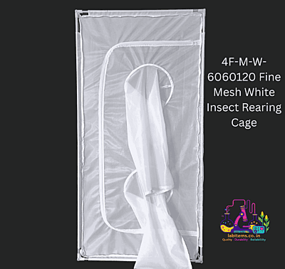 4F-M-W-6060120 Fine Mesh White Insect Rearing Cage