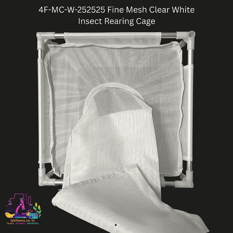4F-MC-W-252525 Fine Mesh Clear White Insect Rearing Cage