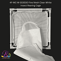 4F-MC-W-303030 Fine Mesh Clear White Insect Cage