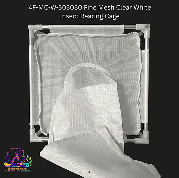 4F-MC-W-303030 Fine Mesh Clear White Insect Cage