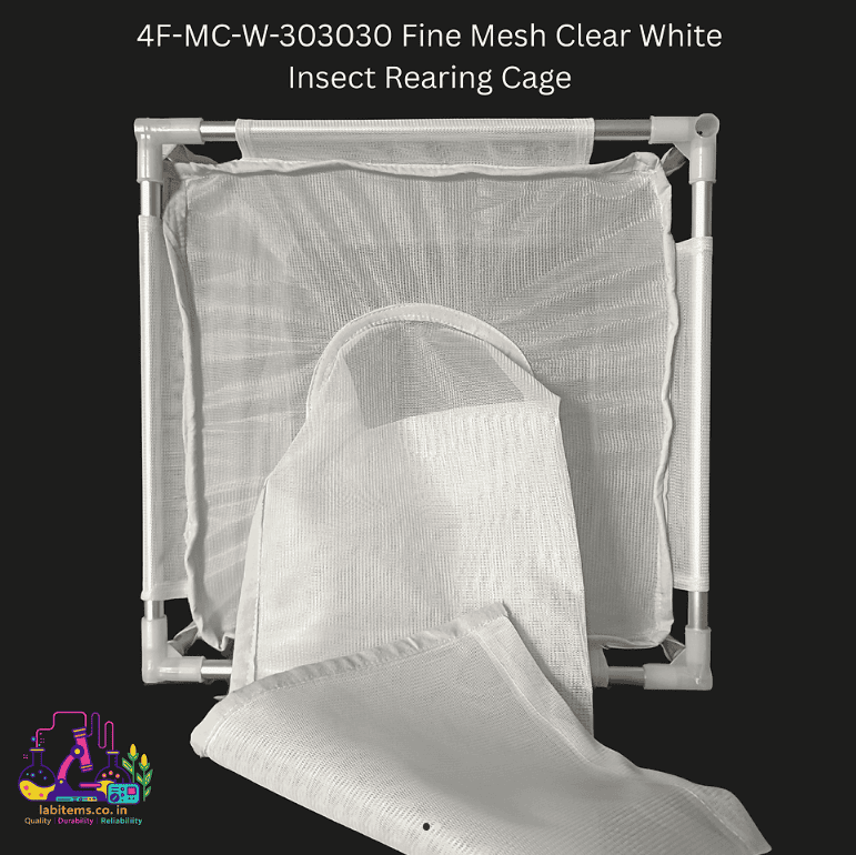 4F-MC-W-303030 Fine Mesh Clear White Insect Cage