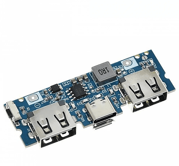 Dual USB 5V 2.4A Power Bank For Lithium Battery With Type-C & Micro USB