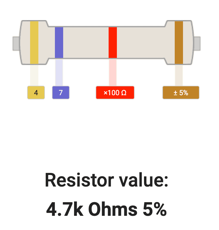 4.7 K Ohm Carbon Film Through Hole Resistor