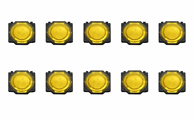 4 Pin Round Button SPST Membrane Tactile Switch SMD TS3735PA 250gf (Pack Of 10)