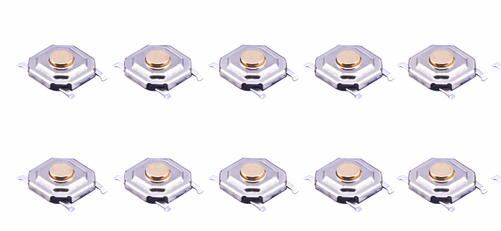 4 Pin Round Button SPST Straight Tactile Switch SMD TS5217A-160gf (Pack Of 10)