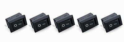 2 Pin 3A SPST High Quality Rocker ON/OFF Switch (Pack of 5) 2 Pin 3A SPST High Quality Rocker ON/OFF Switch (Pack of 5)