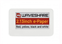 2.13inch NFC-Powered e-Paper (G), Red / Yellow / Black / White 4-color Displaying, No Battery, Wireless Powering & Data Transfer, High Quality ABS Case