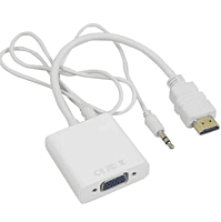 HDMI to VGA Converter with Audio - White