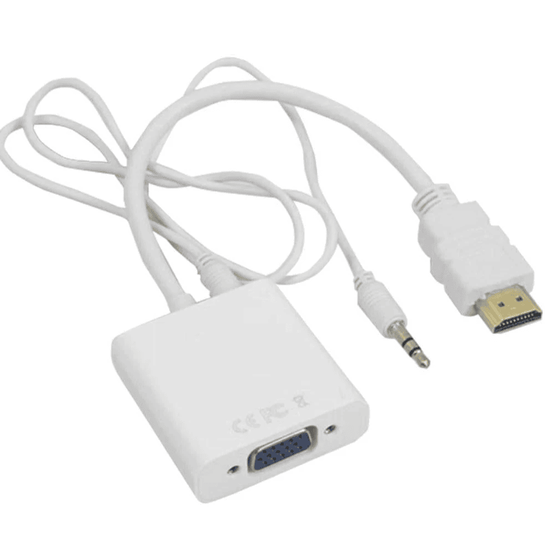 HDMI to VGA Converter with Audio - White