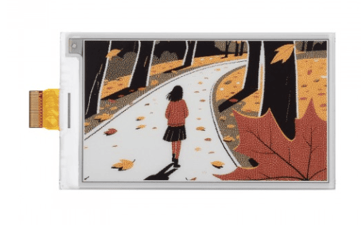 3.7inch E-Paper Display (G), E-Ink Display, 416 × 240 Pixels, Red/Yellow/Black/White, SPI Interface, Standard Raspberry Pi 40PIN GPIO header ,The raw display only