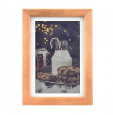 7.3inch E6 Full Color E-Paper With Solid Wood Photo Frame, Ultra-long Standby, 800 × 480 Resolution, without 3.7V Lithium battery + Button cell